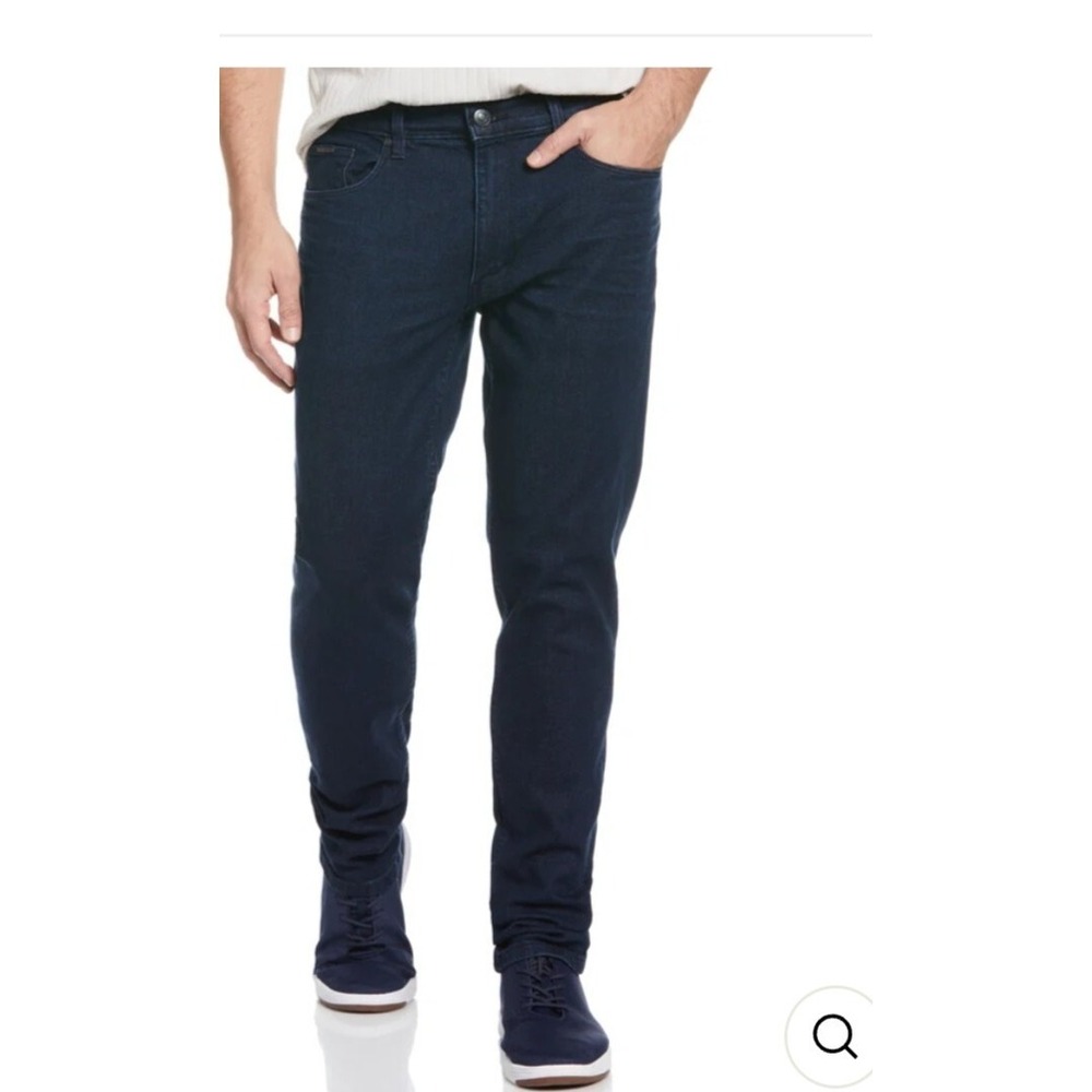 Perry Ellis XRecover™ Slim Fit Dark Indigo Denim Men's Jeans 36x32